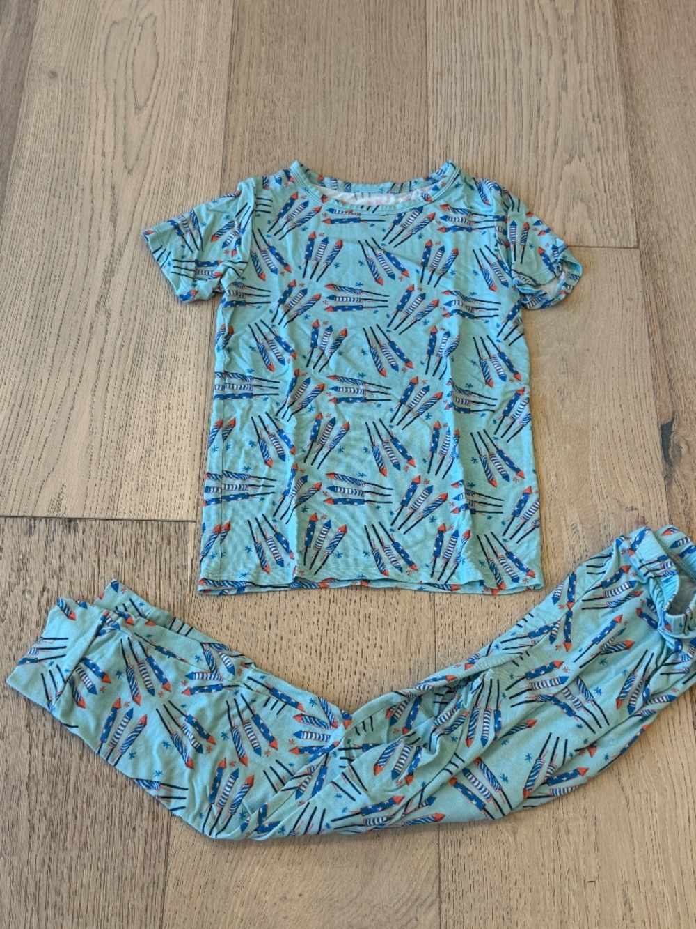 Little Pajama Co. Fireworks Bamboo Pajama Set | 5T | 4th of July